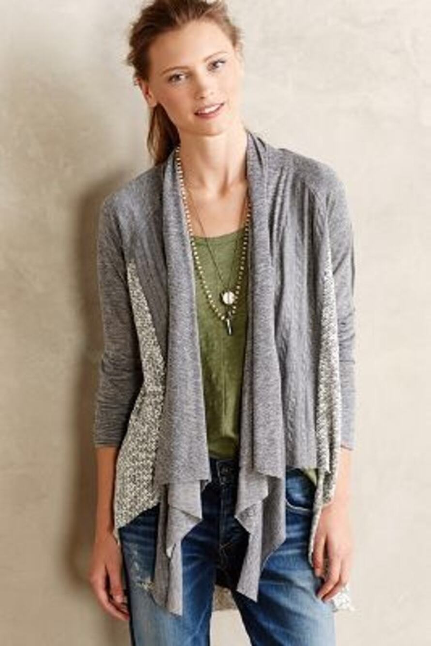 New Anthropologie Stratigraphy Draped Cardigan by Tiny XXSP Mixed Media